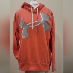 UNDER ARMOUR LIGHT ORANGE HOODIE (sz - Large)